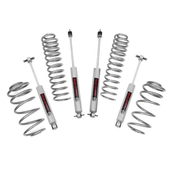 Rough Country 2.5" Lift Kit (fits) 1997-2006 Jeep Wrangler TJ LJ | 6 CYL | N3 Shocks | Suspension System | 653.20