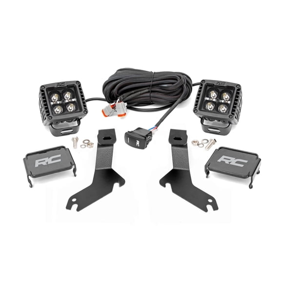 Rough Country LED Ditch Light Kit for 99-06 Chevy/GMC 1500 | Amber DRL - 82281