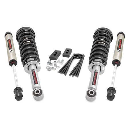 Rough Country 2" Leveling Kit (fits) 2009-2013 F150 | N3 Loaded Struts | V2 Monotube Shocks | Suspension System | 56871