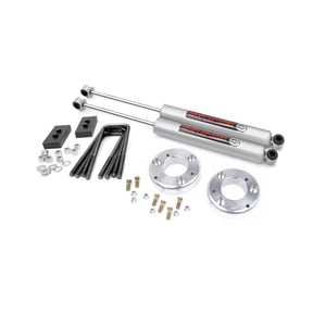 Rough Country 2" Leveling Kit (fits) 2009-2013 F150 | N3 Rear Shocks | Billet Suspension System | 56830