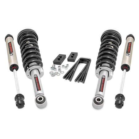 Rough Country 2" Leveling Kit (fits) 2014-2020 F150 | N3 Loaded Struts | V2 Monotube Shocks | Suspension System | 56971