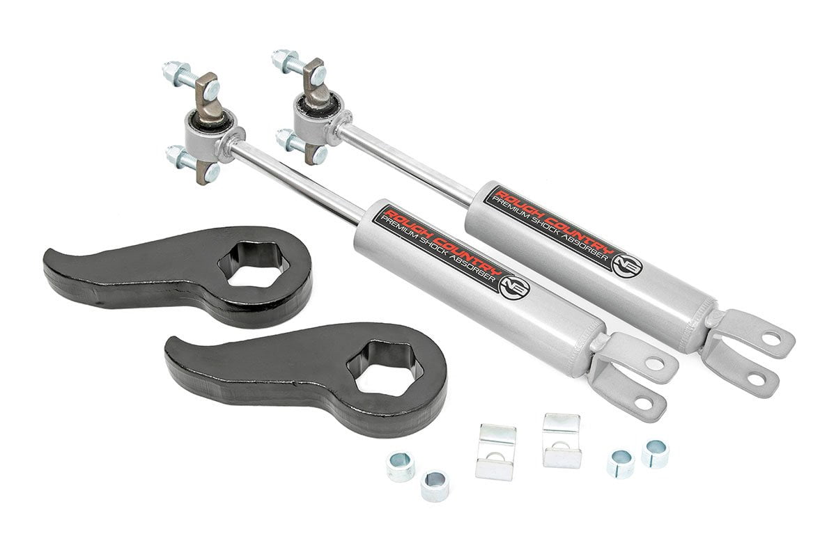 Rough Country 2" Leveling Kit (fits) 2020 Chevy Silverado GMC Sierra 2500 3500 HD | N3 Shocks Torsion Keys | 959430