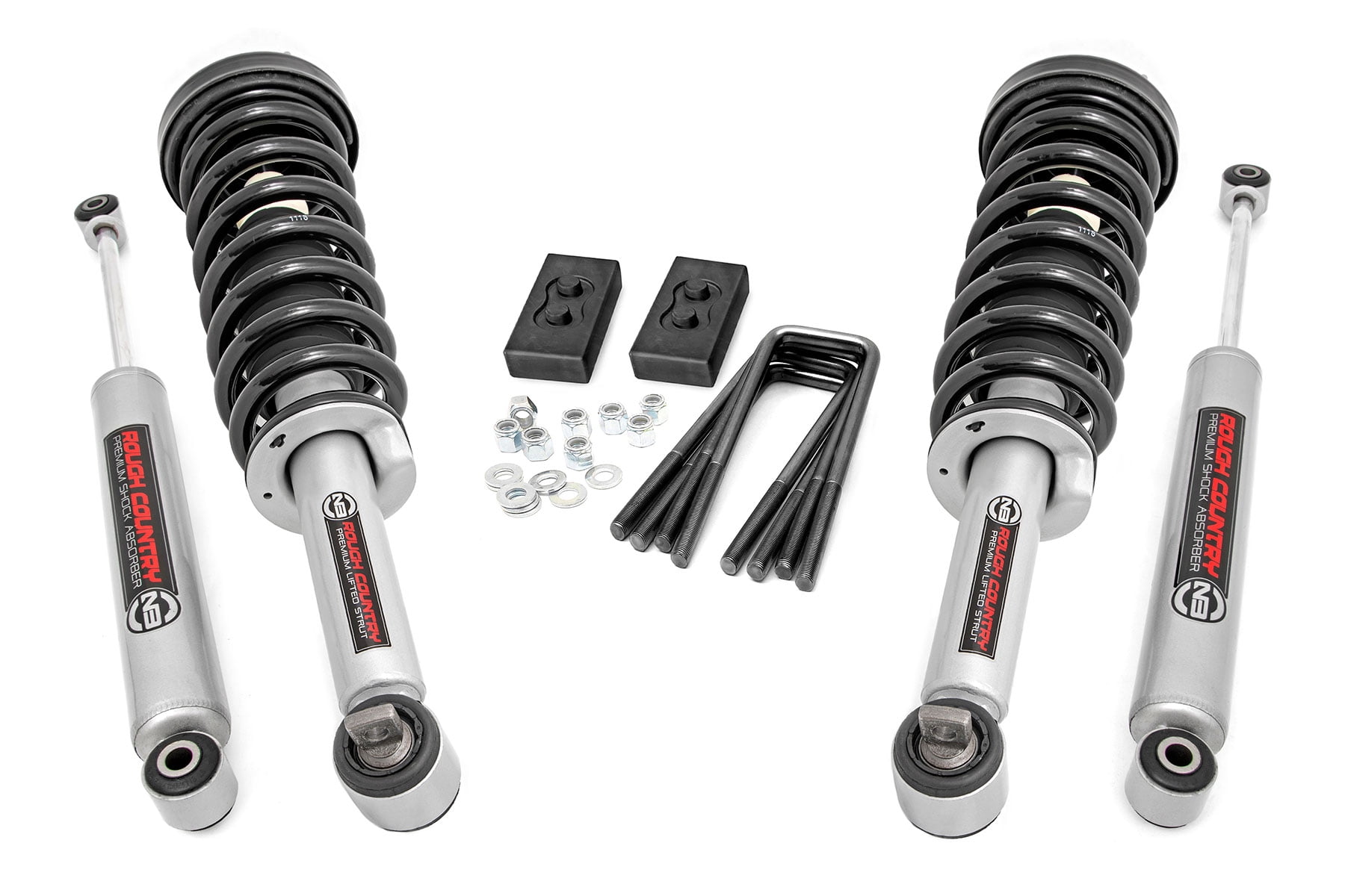 Rough Country 2" Lift Kit w/N3 Struts & Shocks for 21-23 Ford F-150 4WD - 57131 Fits select: 2022 FORD F150, 2021 FORD F150 SUPER CAB