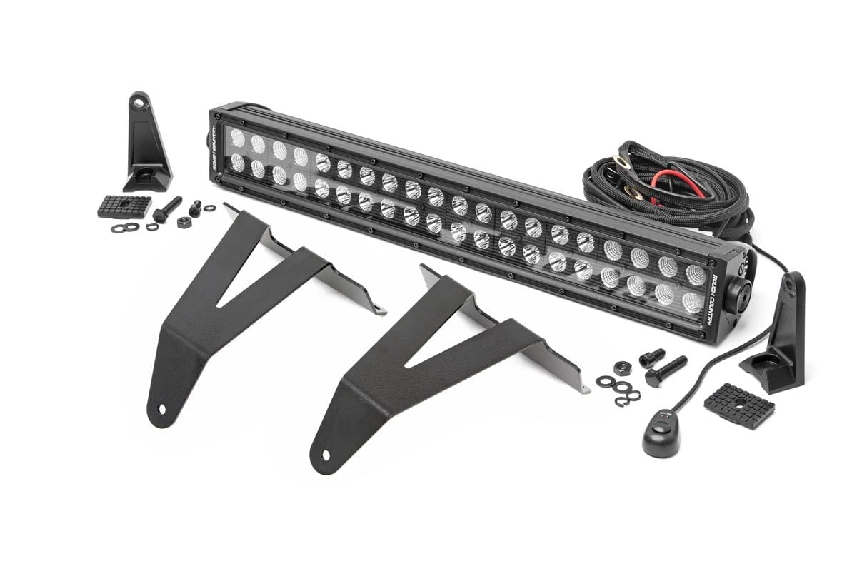 Hidden Bumper Mount Bracket For 32" LED Light Bar – Fits Chevrolet Colorado & GMC Canyon (2015-2022), Steel, Black