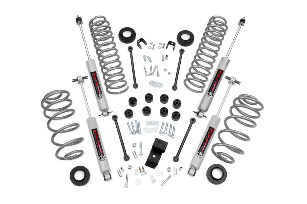 Rough Country 3.25" Lift Kit (fits) 1997-2002 Jeep Wrangler TJ | 6CYL | N3 Shocks | Suspension System | 642.20