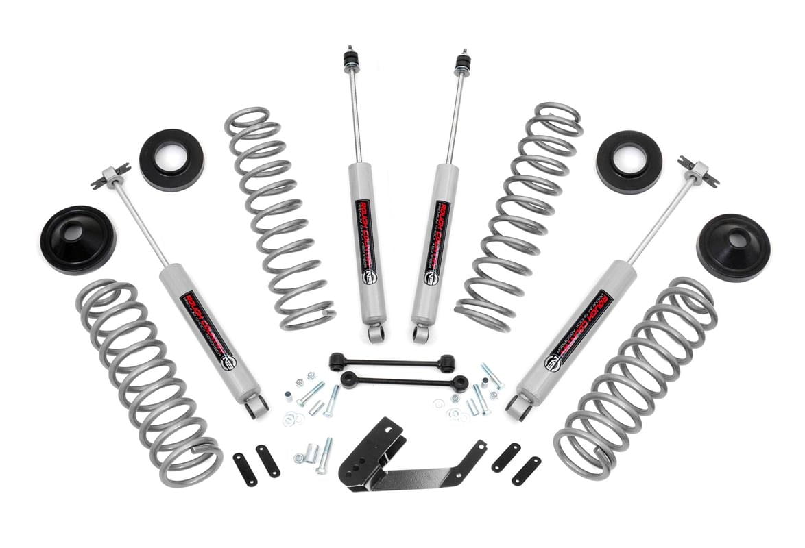 Rough Country 3.25" Lift Kit (fits) 2007-2018 Jeep Wrangler JK 4DR | N3 Shocks | Dual Suspension System | PERF694