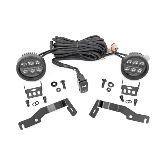 Rough Country 3.5" LED Ditch Light Kit for 24-26 Toyota Tacoma | Amber DRL- 72106