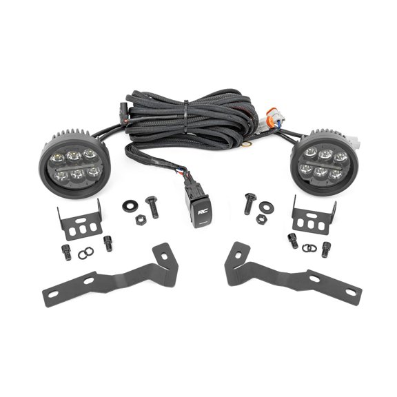 Rough Country LED Ditch Light Kit for 16-23 Toyota Tacoma | 3.5" Round - 71085