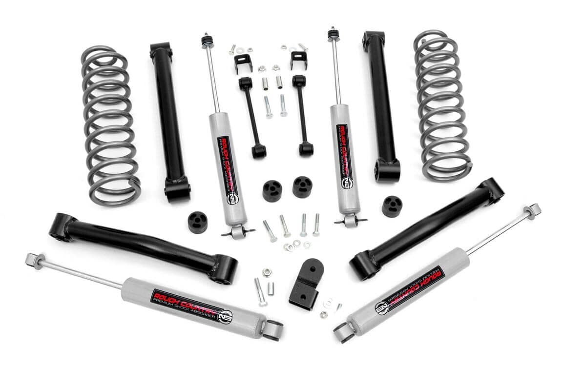 Rough Country 3.5" Lift Kit (fits) 1993-1998 Jeep Grand Cherokee ZJ 4WD | 6CYL | N3 Shocks | Suspension System | 636.20