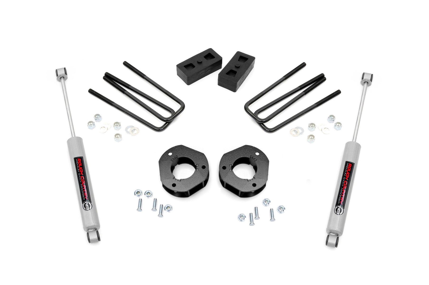 Rough Country 3.5" Lift Kit (fits) 2007-2013 Chevy Silverado GMC Sierra 1500 2WD | N3 Shocks | Suspension | 26830