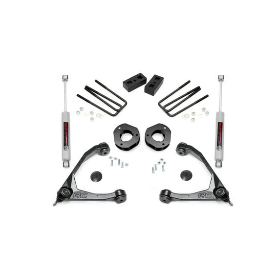 Rough Country 3.5" Lift Kit (fits) 2007-2018 Chevy Silverado GMC Sierra 1500 2WD | N3 Shocks | Suspension |19831