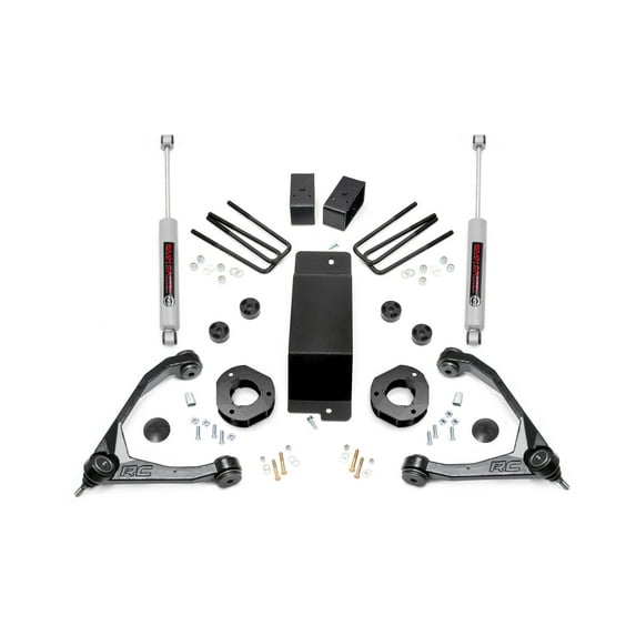 Rough Country 3.5" Lift Kit fits 2007-2018 Chevy Silverado GMC Sierra 1500 4WD | N3 Shocks | Forged Control Arms |19431A