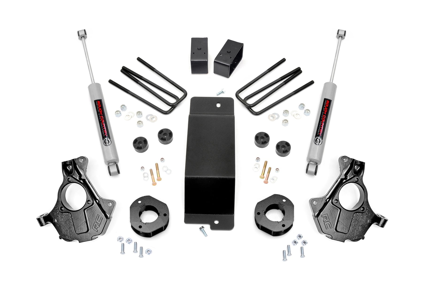 Rough Country 3.5" Lift Kit for 14-18 Chevy/GMC 1500 4WD w/Cast Steel Arms - 12430 Fits select: 2014-2018 CHEVROLET SILVERADO, 2014-2018 GMC SIERRA