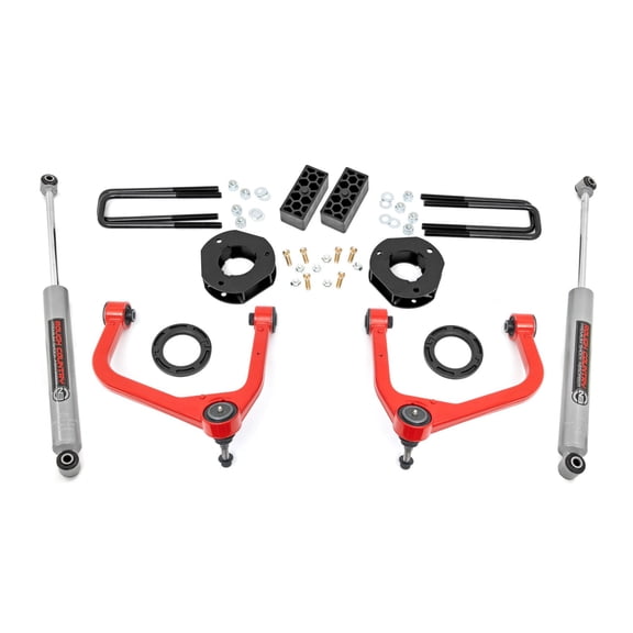 Rough Country 3.5" Lift Kit for 2019-2024 Chevy Silverado 1500 - 29531RED