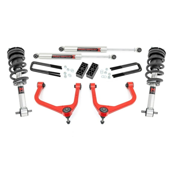 Rough Country 3.5" Lift Kit w/M1 Struts for 19-24 Chevy Silverado 1500- 29540RED