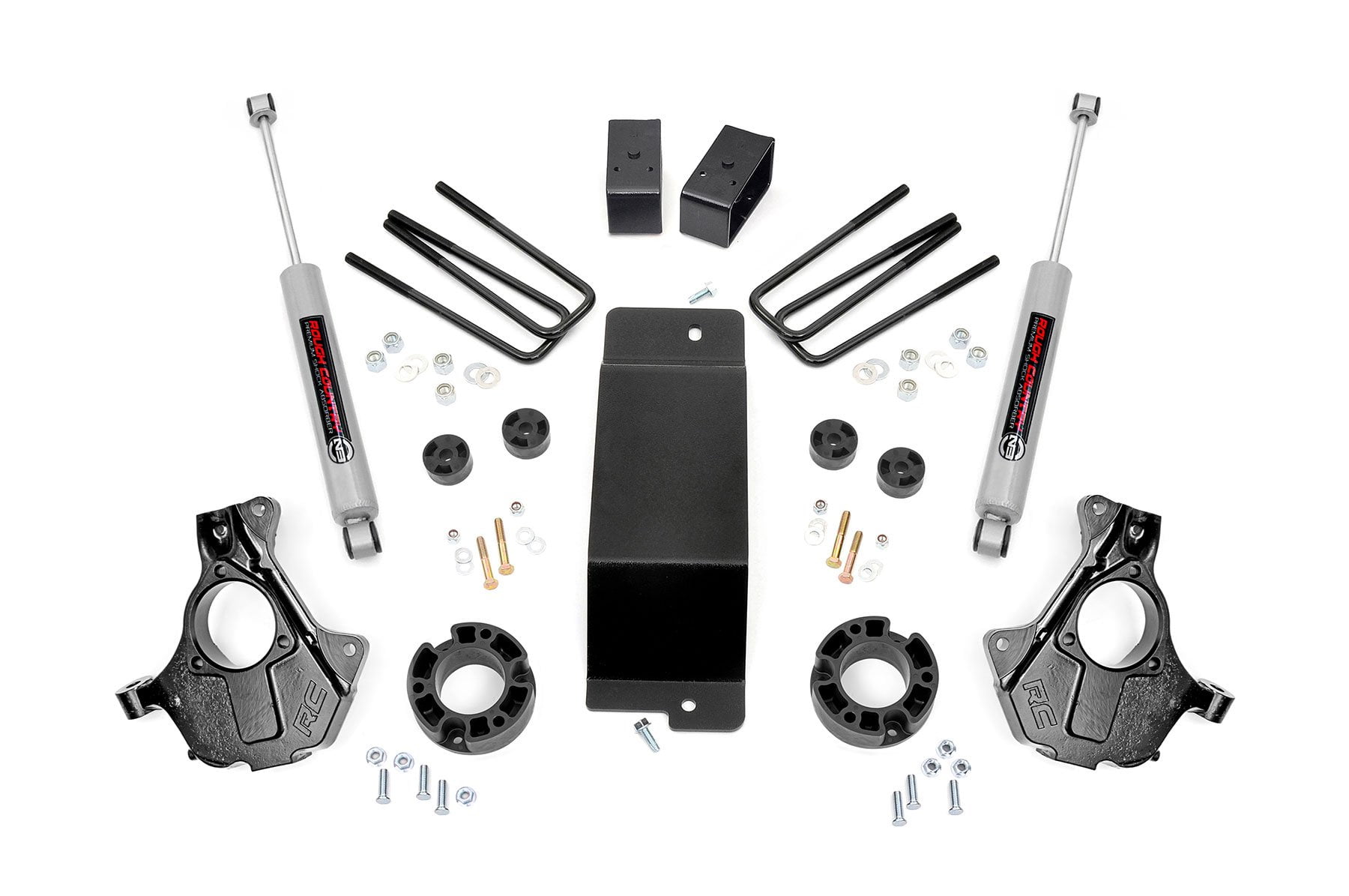 Rough Country 3.5" Lift Kit w/N3 Shocks for 14-18 Chevy/GMC 1500 - 12130 Fits select: 2014-2018 CHEVROLET SILVERADO, 2014-2018 GMC SIERRA