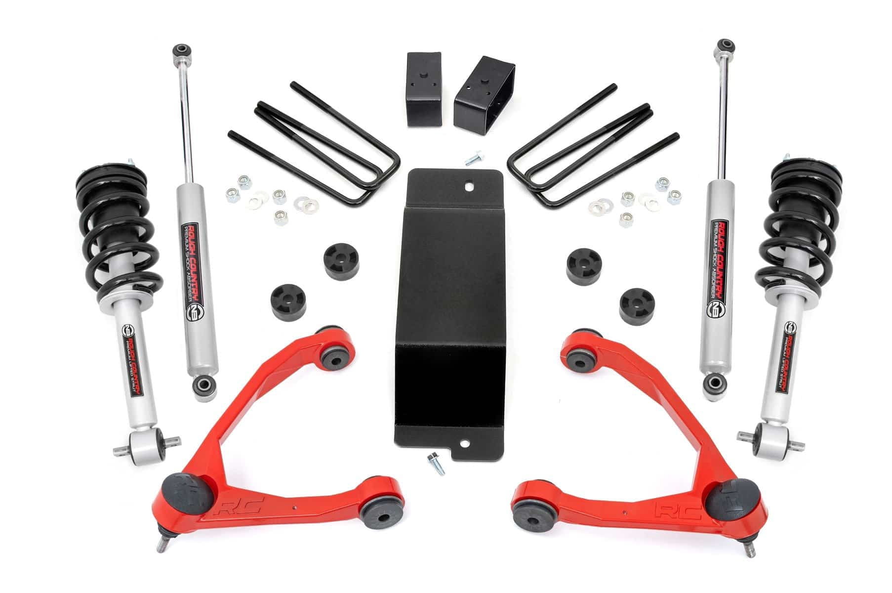 Rough Country 3.5" Lift Kit w/N3 Struts for 07-13 Chevy/GMC 1500 4WD - 27731RED