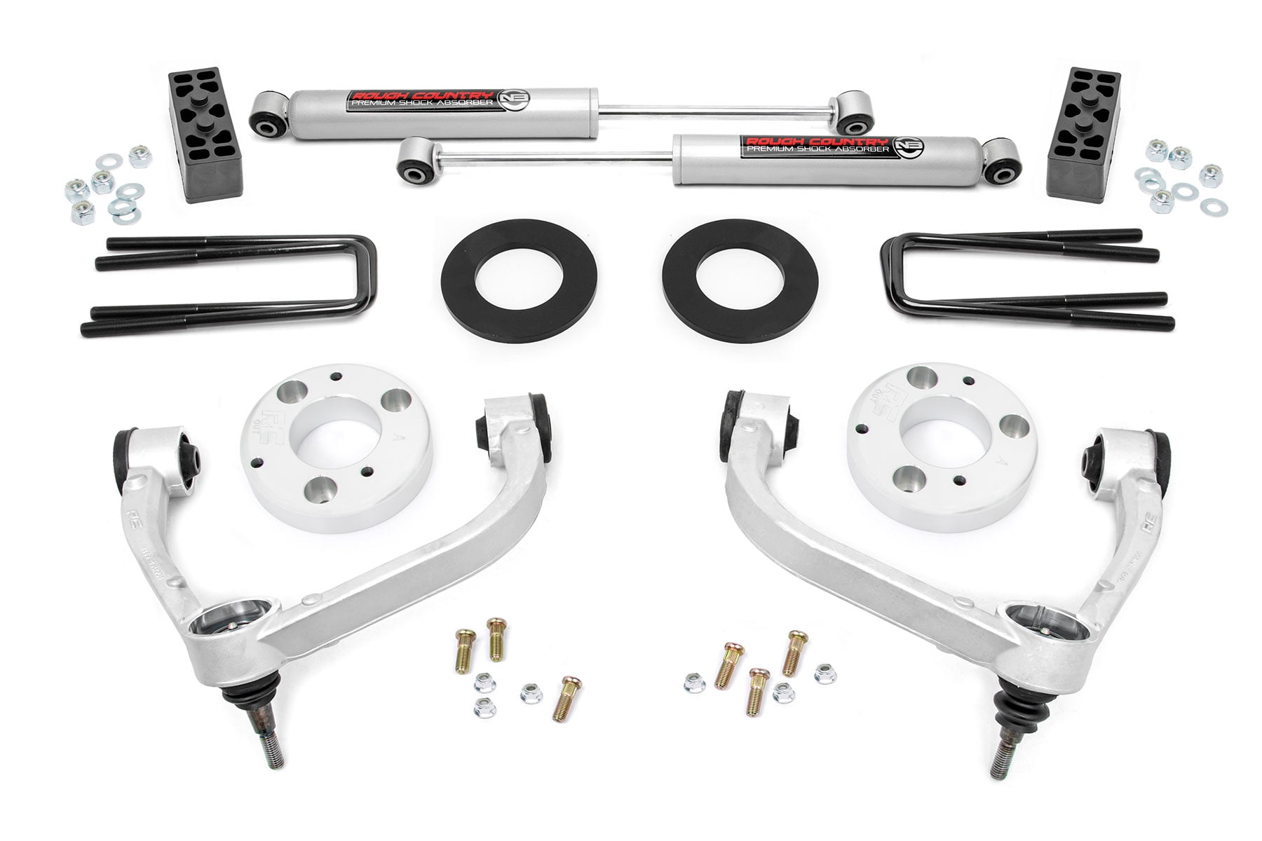 Rough Country 3" Bolt-On Lift Kit w/N3 Shocks for 09-13 F-150 4WD - 51013 Fits select: 2009-2013 FORD F150
