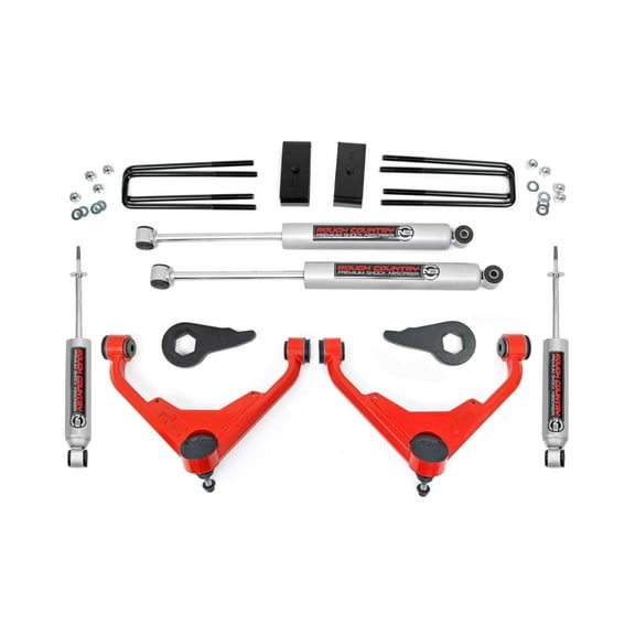 Rough Country 3" Lift Kit for 01-10 Chevy/GMC 2500HD | FK/FF Codes - 859830RED