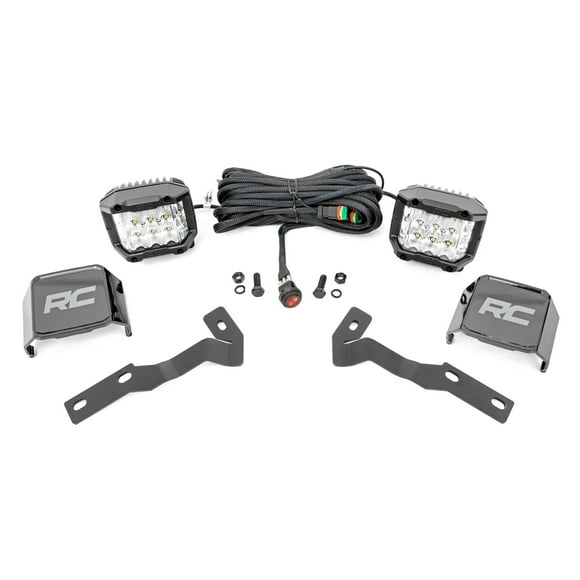 Rough Country 3" OSRAM LED Ditch Light Kit for 2016-2023 Toyota Tacoma - 71084