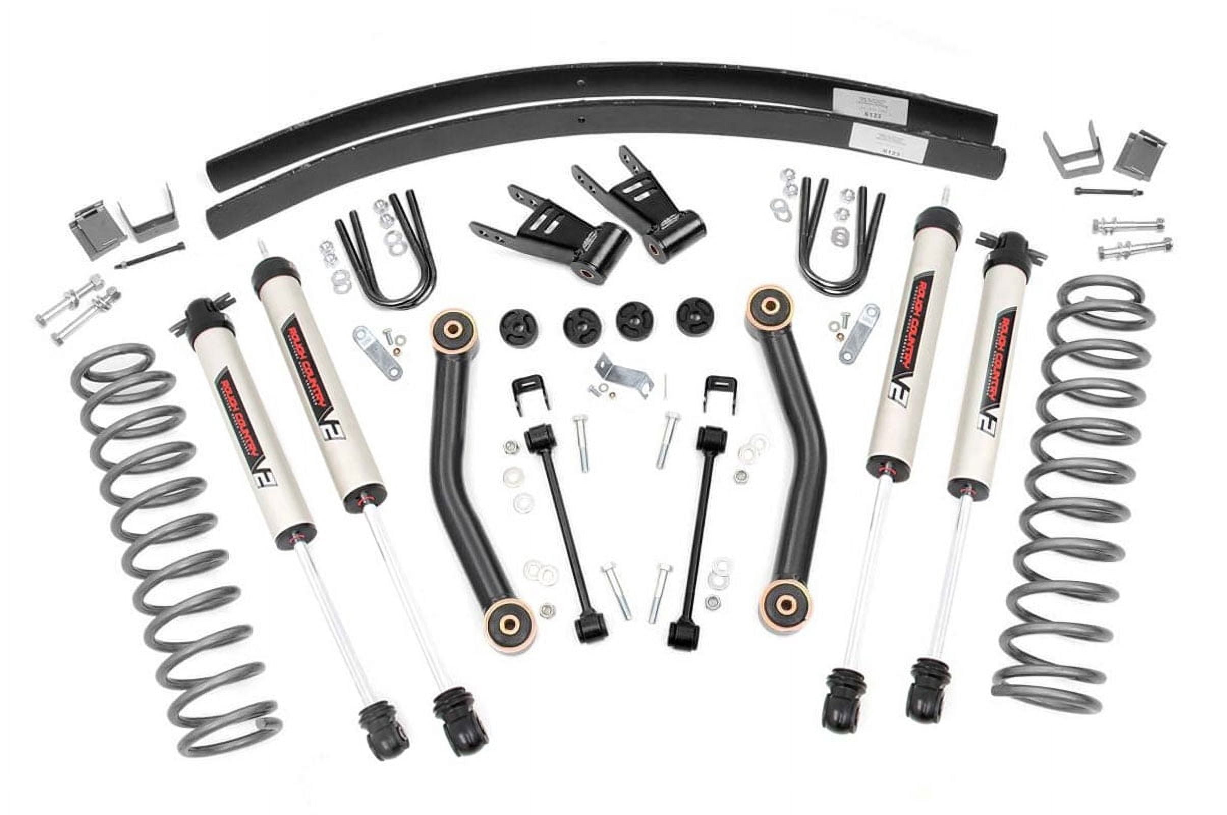 Rough Country 4.5" Lift Kit w/V2 Shocks for 84-01 Jeep Cherokee XJ 4WD - 62370