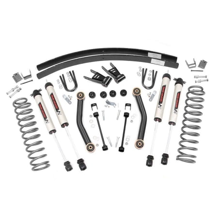 Rough Country 4.5" Lift Kit w/V2 Shocks for 84-01 Jeep Cherokee XJ 4WD - 62370