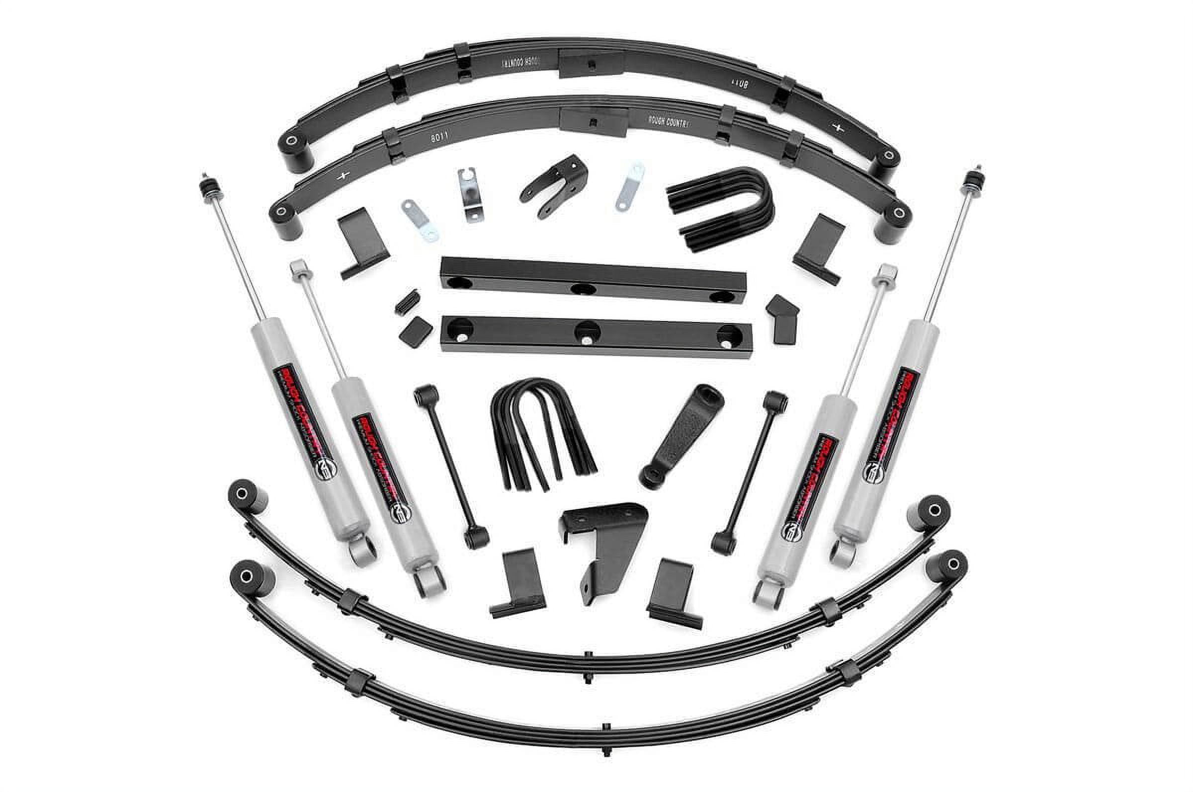 Rough Country 4" Lift Kit (fits) 1987-1995 Jeep Wrangler YJ | Power Steering | N3 Shocks | Suspension System | 620N2