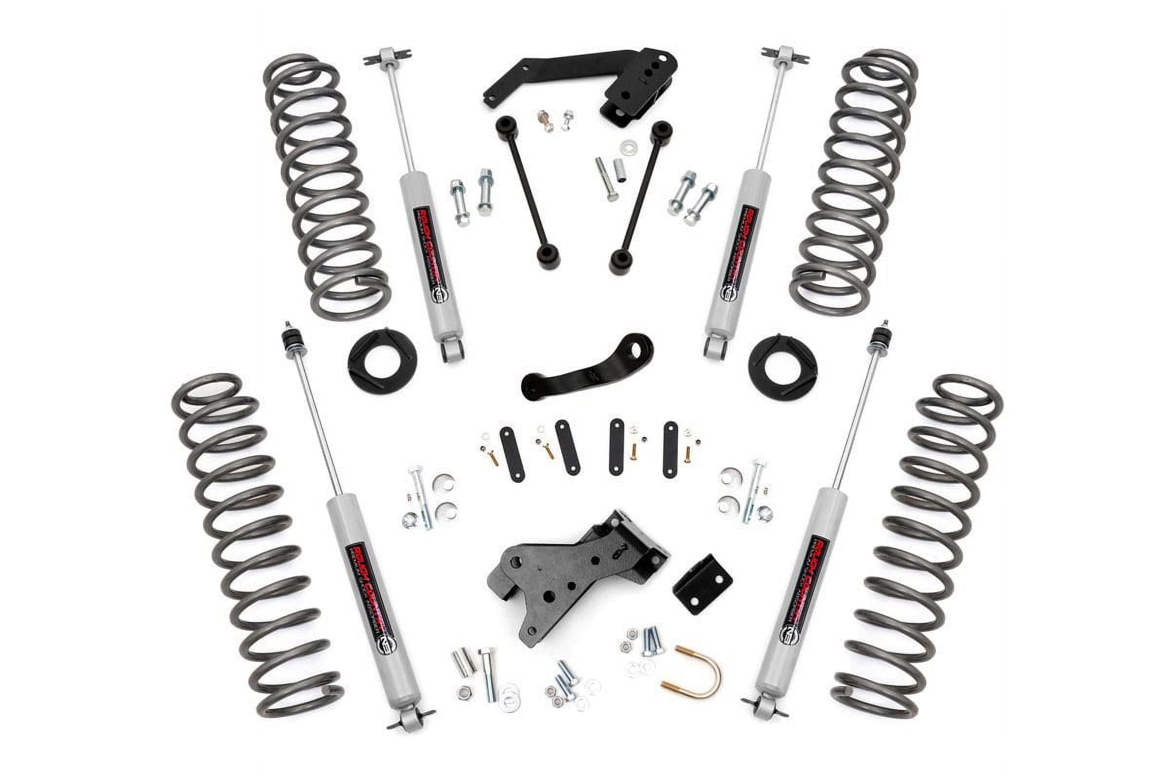 Rough Country 4" Lift Kit (fits) 2007-2018 Jeep Wrangler JK 4DR | N3 Shocks | Suspension System | 68130