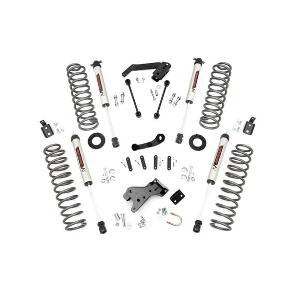 Rough Country 4" Lift Kit (fits) 2007-2018 Jeep Wrangler JK 4DR | V2 Monotube Shocks | Suspension | 68170