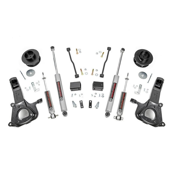 Rough Country 4" Lift Kit (fits) 2009-2018 RAM Truck 1500 2WD includes N3 Shocks Knuckle Suspension System 30730