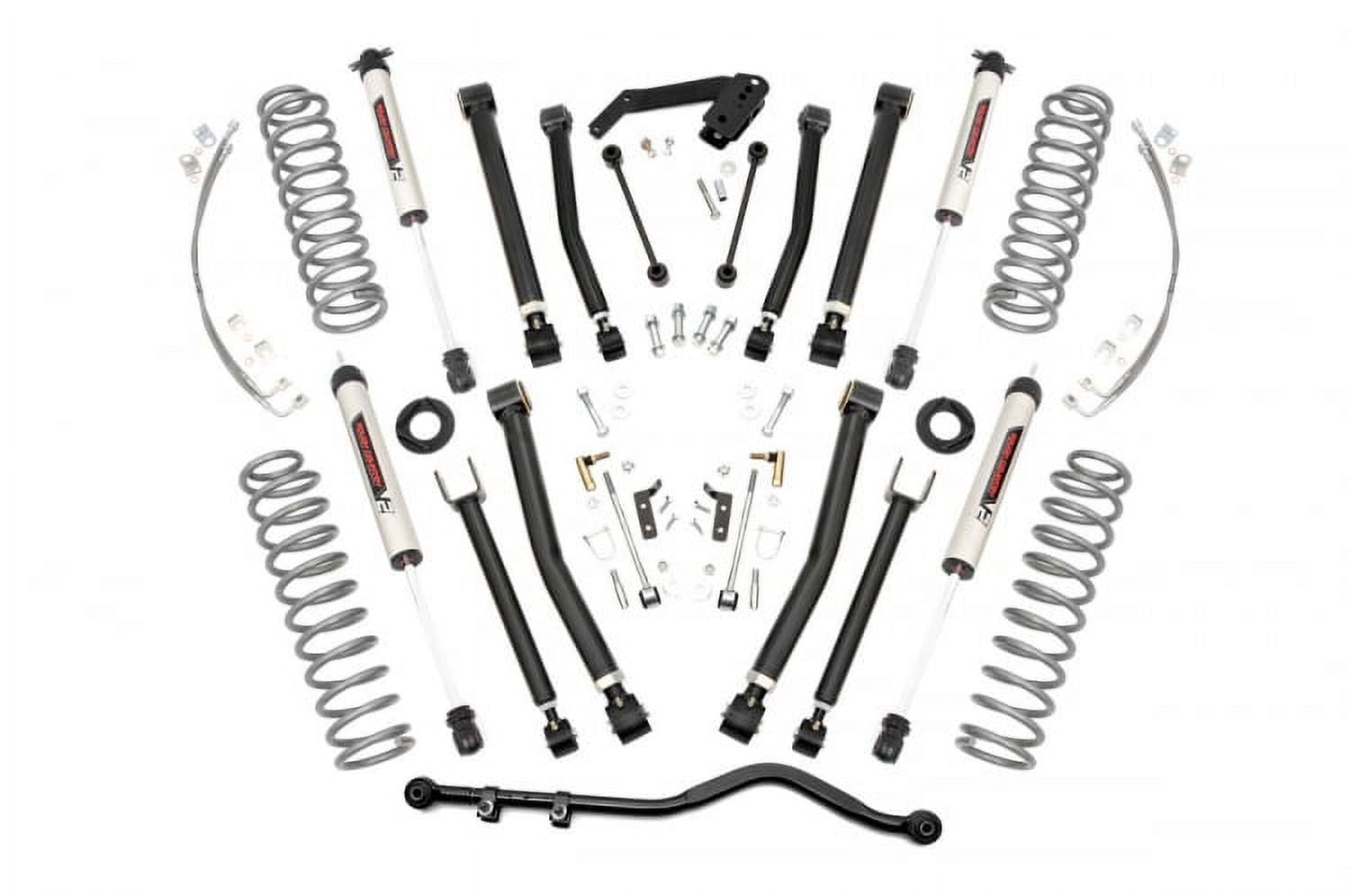 Rough Country 4" Lift Kit w/V2 Shocks for 07-18 Jeep Wrangler JK 2-Door - 67370