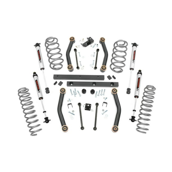 Rough Country 4" Lift Kit w/V2 Shocks for 1997-2002 Jeep Wrangler TJ 4WD - 90670