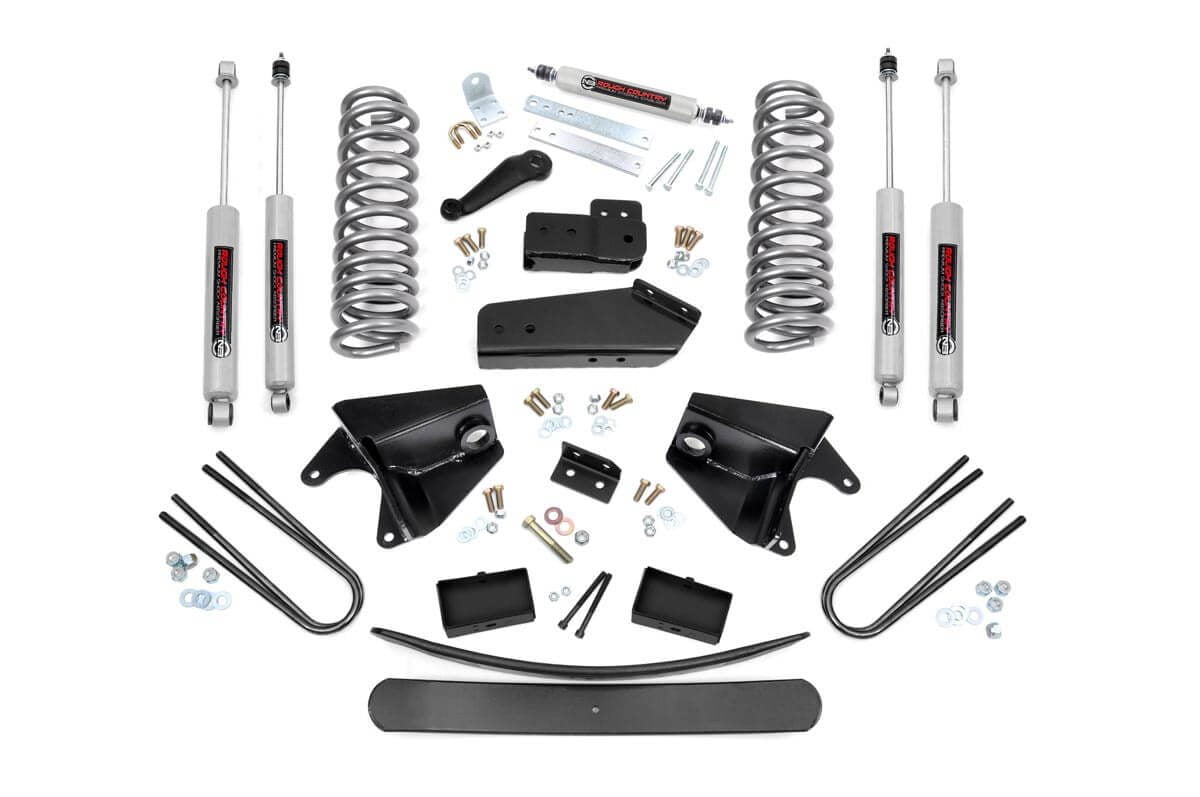 Rough Country 6" Lift Kit (fits) 1980-1996 F150 Bronco 4WD | N3 Steering Stabilizer | N3 Shocks | Suspension | 470.20