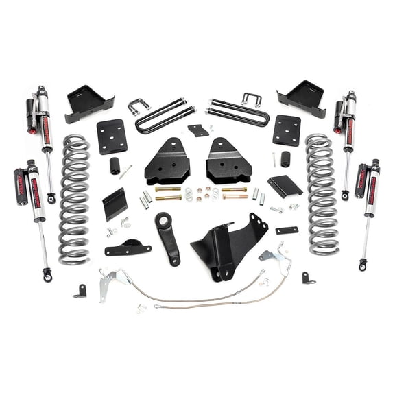 Rough Country 6" Lift Kit (fits) 2015-2016 Super Duty F250 4WD Gas w/Overload Springs Vertex Reservoir Shocks 54950