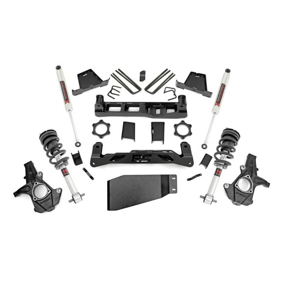 Rough Country 6" Lift Kit w/M1 Struts for 07-13 Chevy/GMC 1500 4WD - 23640 Fits select: 2008-2009 CHEVROLET SILVERADO, 2011 CHEVROLET SILVERADO K1500 LT