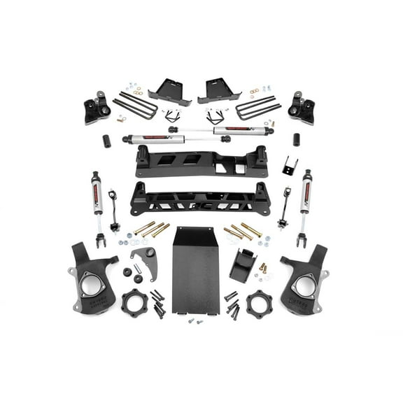 Rough Country 6" Lift Kit w/V2 Shocks for 99-06 Chevy/GMC 1500 4WD - 27270 Fits select: 1999-2007 CHEVROLET SILVERADO, 1999-2007 GMC NEW SIERRA