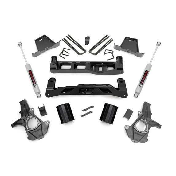 Rough Country 7.5" Lift Kit (fits) 2007-2013 Chevy Silverado GMC Sierra 1500 2WD | N3 Shocks | Suspension System | 26330