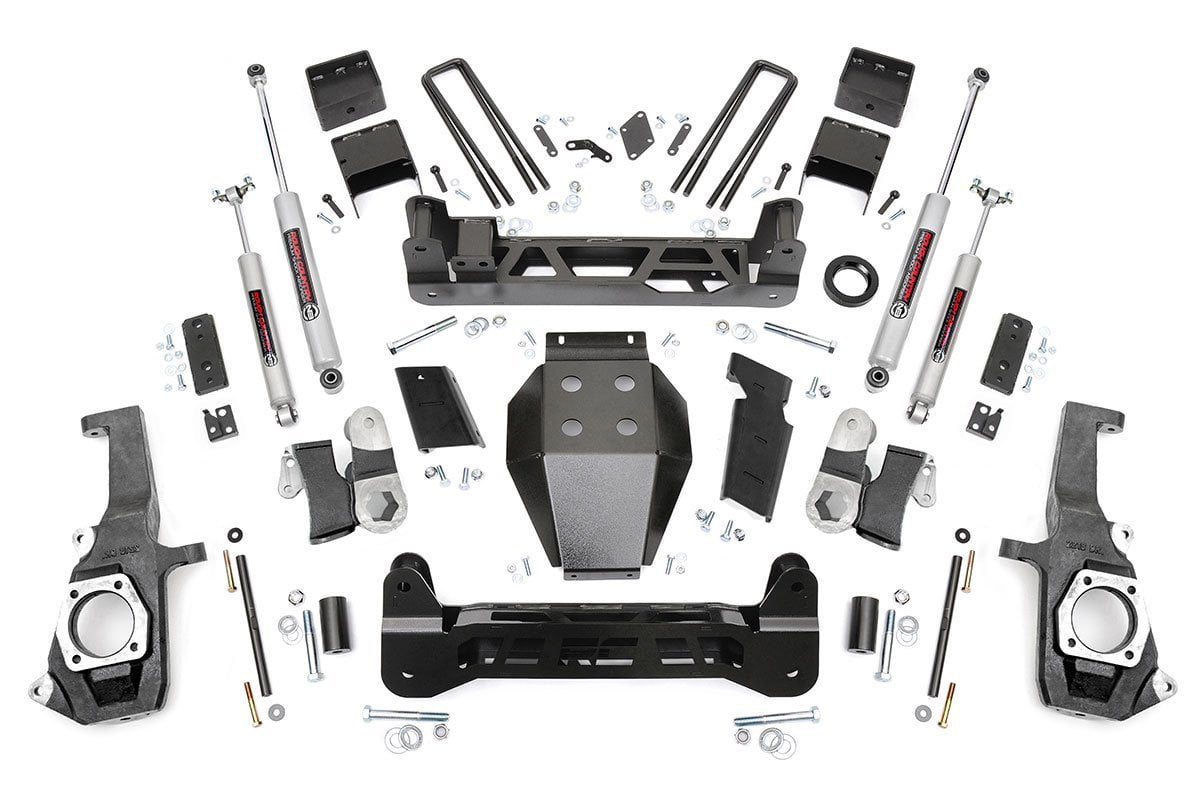 Rough Country 7.5" Lift Kit (fits) 2011-2019 Chevy Silverado GMC Sierra 2500 3500 HD | N3 Shocks | Knuckle NTD | 253X