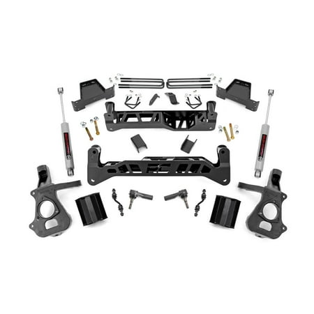 Rough Country 7" Lift Kit (fits) 2014-2018 Chevy Silverado GMC Sierra 1500 2WD | N3 Shocks | Knuckles | 23732