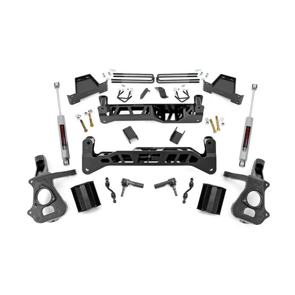 Rough Country 7" Lift Kit (fits) 2014-2018 Chevy Silverado GMC Sierra 2WD 1500 | N3 Shocks | Knuckles | 18731