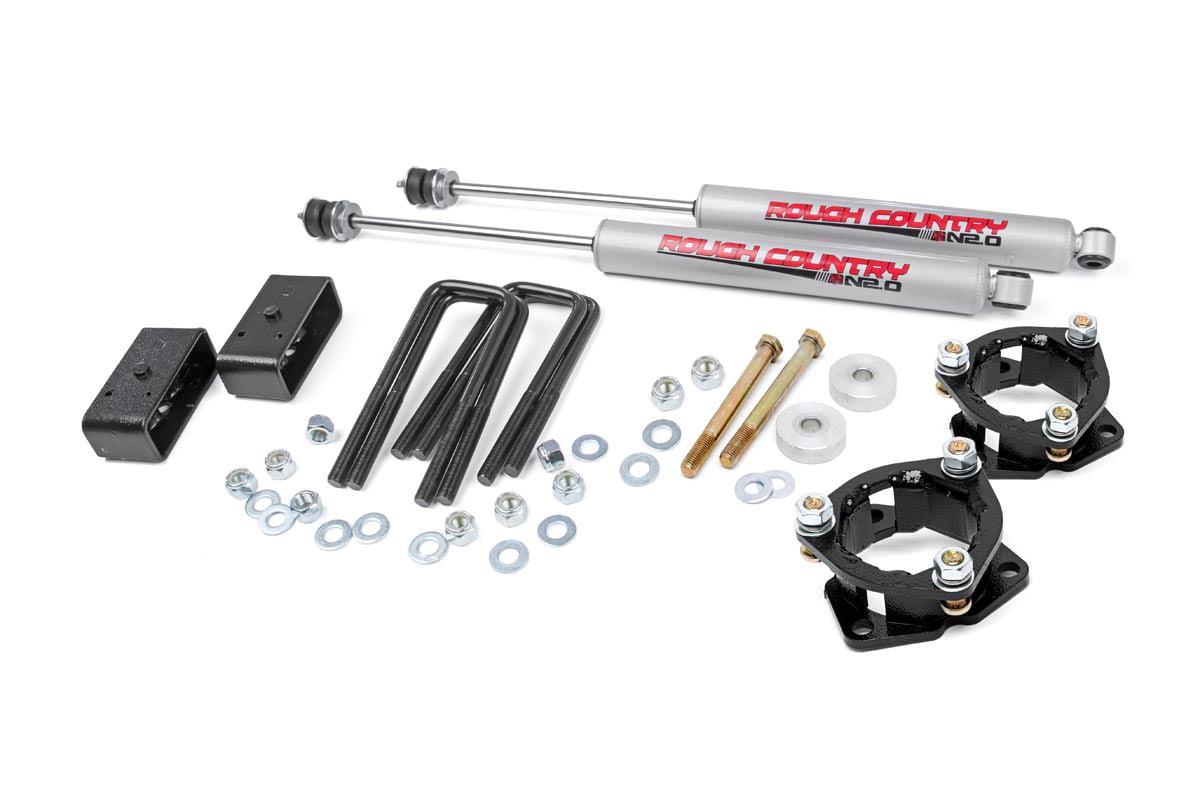 Rough Country - 745N2 - 3-inch Suspension Lift Kit w/ Premium N2.0 Shocks for Toyota: 05-17 Tacoma 4WD, 05-17 Tacoma PreRunner 2WD