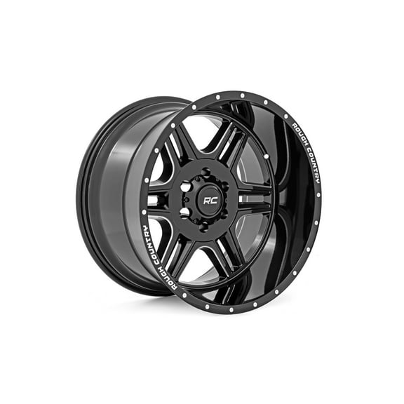 Rough Country 92 Series One-Piece 20x12 8x6.5 Gloss Black Wheel - 92201210