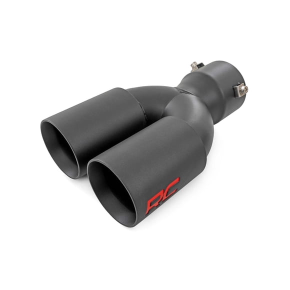 Rough Country Black Dual Exhaust Tip | 304 Stainless Steel |  2.5-3" - 96050