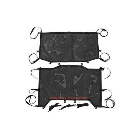 Rough Country Black Mesh Bikini Top for 18-23 Jeep Wrangler JL | 4-Door - 85120