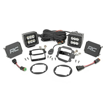 Rough Country Black Series LED Fog Light Kit for 10-18 Jeep Wrangler JK - 70630 Fits select: 2011,2015-2018 JEEP WRANGLER UNLIMITED