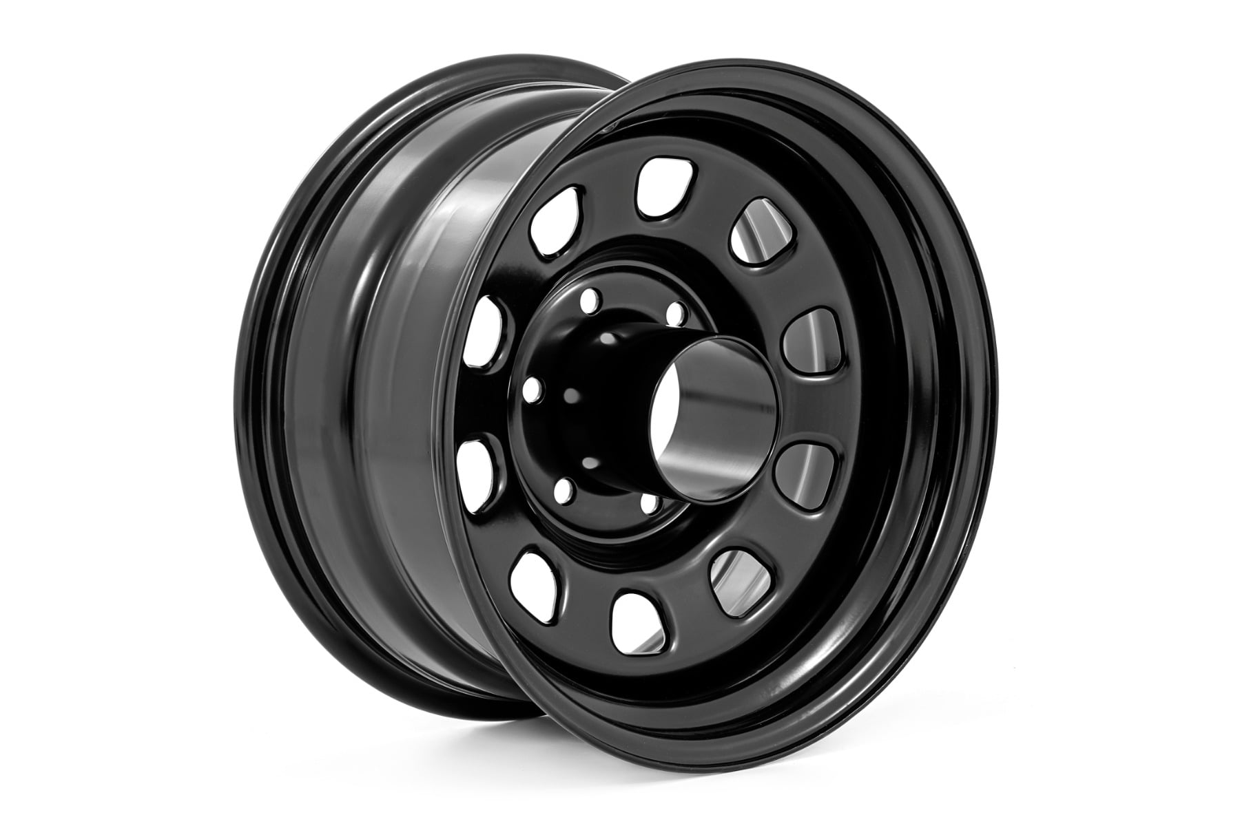Rough Country Black Steel Wheel 15x8 5x4.5 19mm RC158545