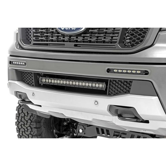 Rough Country Dual 6" LED Bumper Kit fits Truck 2019-2021 Ranger,OE Front Light Mount,(2) Light Bars,Slimline,70829