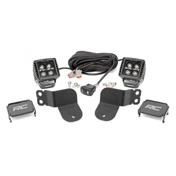 Rough Country Dual LED Cube Kit w/White DRL for Polaris General - 93025
