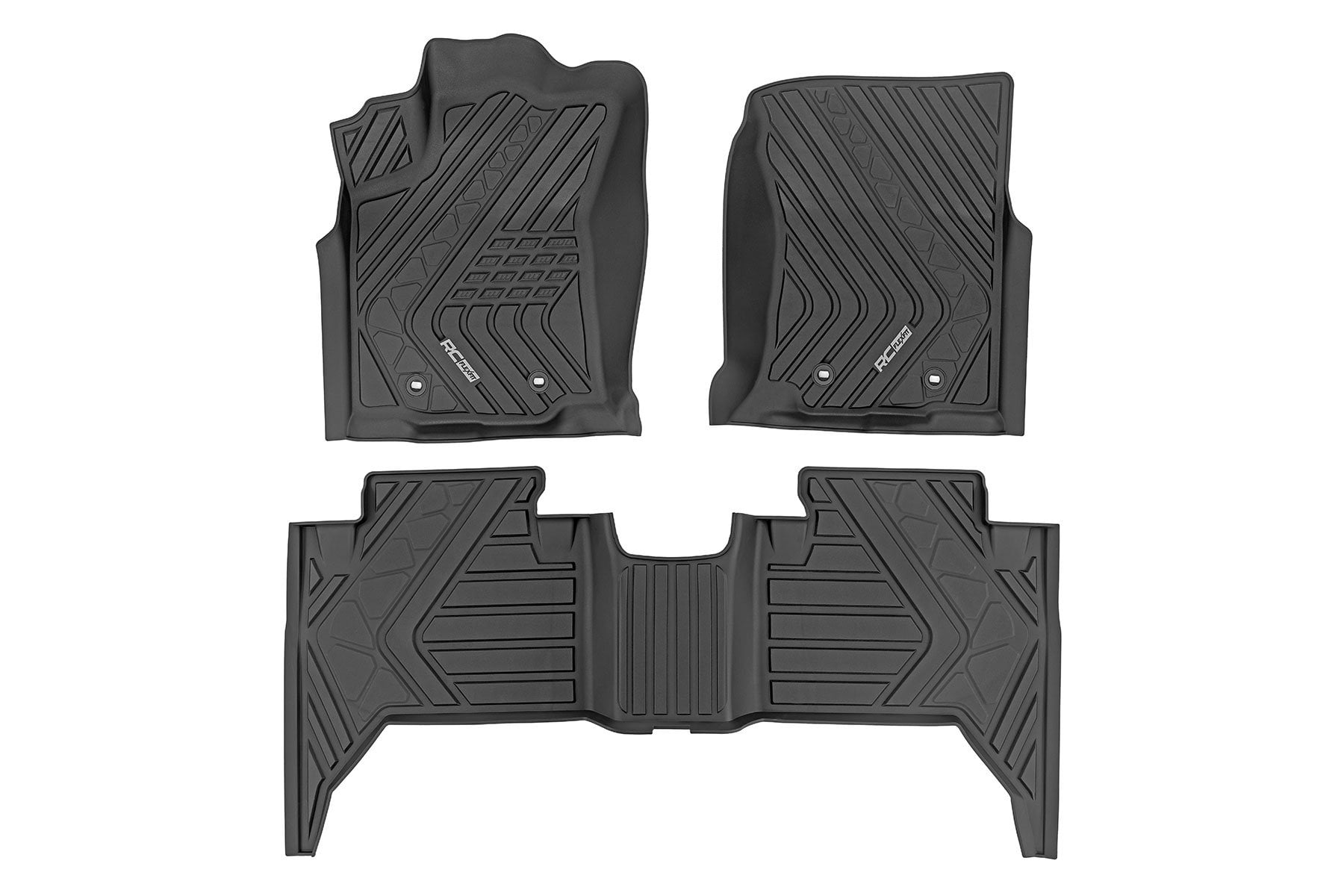 Black TPE All-Weather Floor Mats for Toyota Tacoma 2024