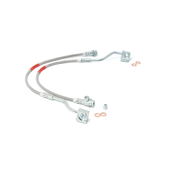 Rough Country Front Stainless Brake Lines for 80-96 F-150/Bronco